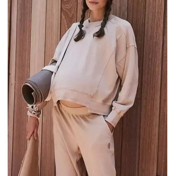 FP Movement X Hatch Women's Desert Sand Intercept Maternity Sweatshirt Size XL - Picture 4 of 8